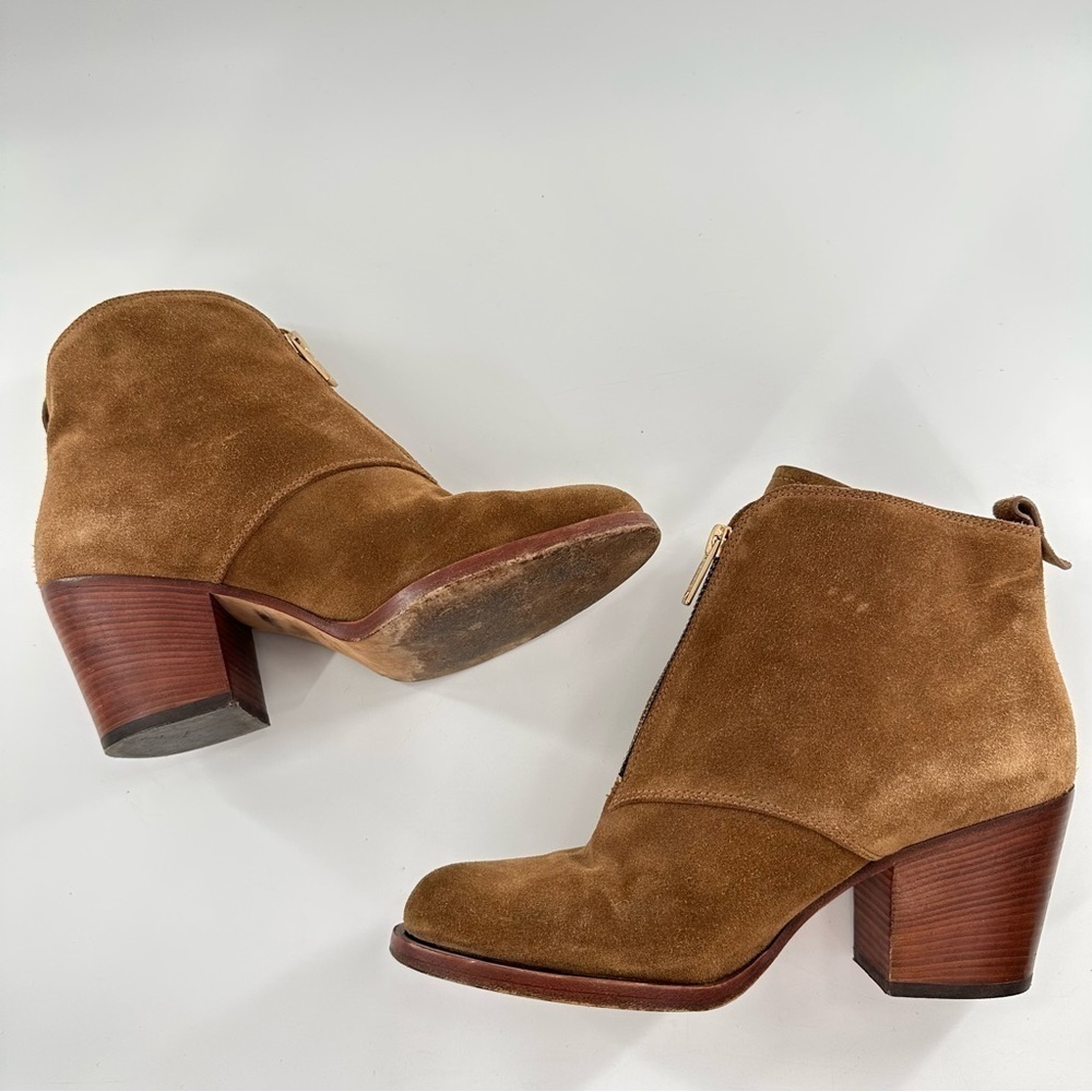 Marc Marc Jacobs Crosta ankle booties size 38 brown suede zip up western boots - Picture 9 of 11